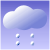 Mainly cloudy with a few showers and thunderstorms.